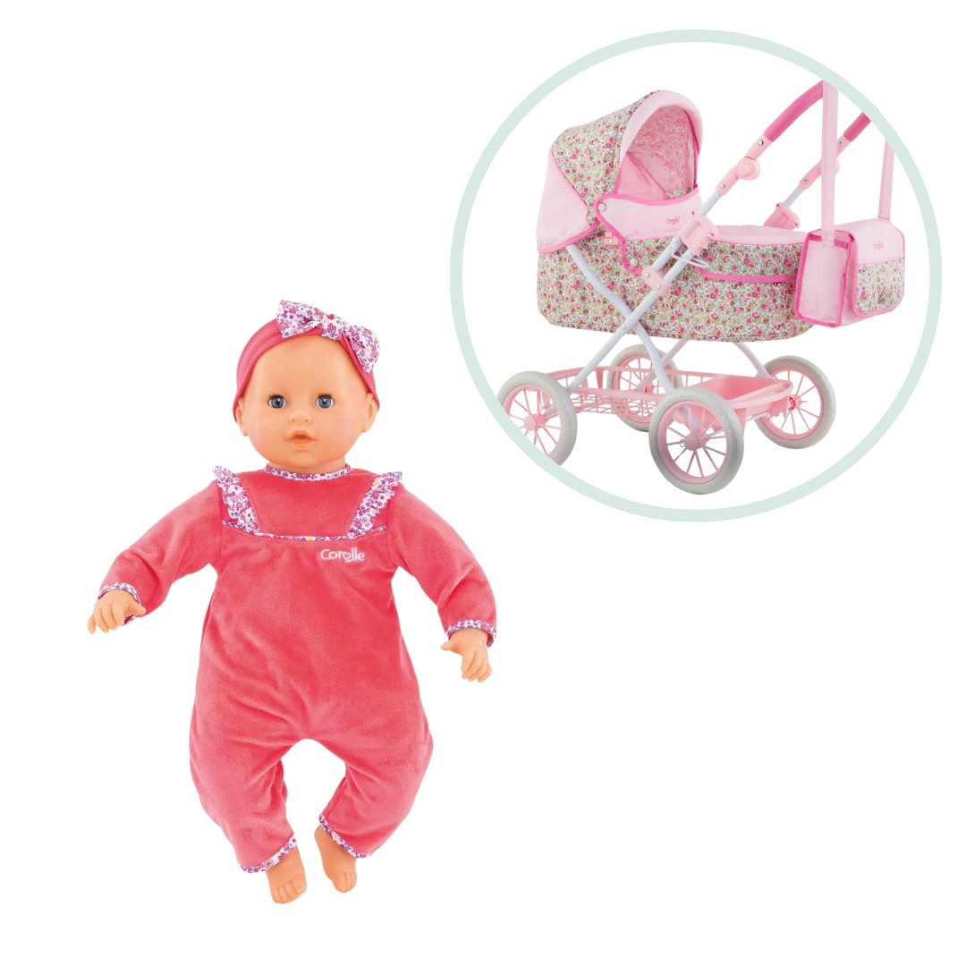 Interactive Lila Cherie Doll and Stroller Set For Ages 3 and Up Charlotte et Charlie