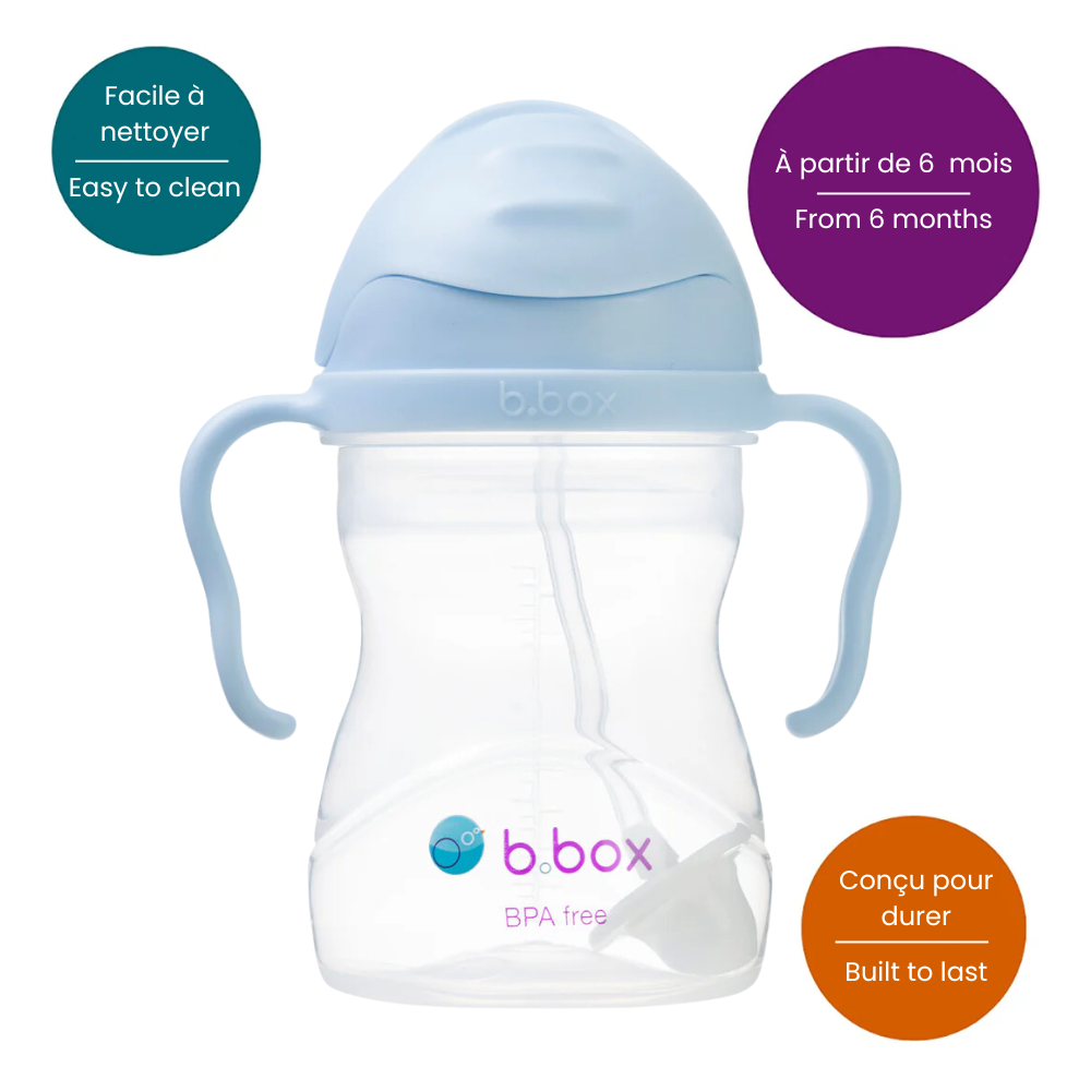 b.box - Sippy Cup with Weighted Straw, Boysenberry