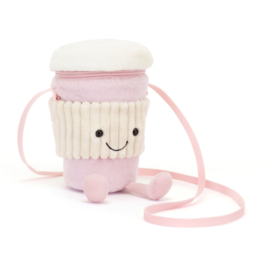 Jellycat - Sac en Peluche, Café Rose