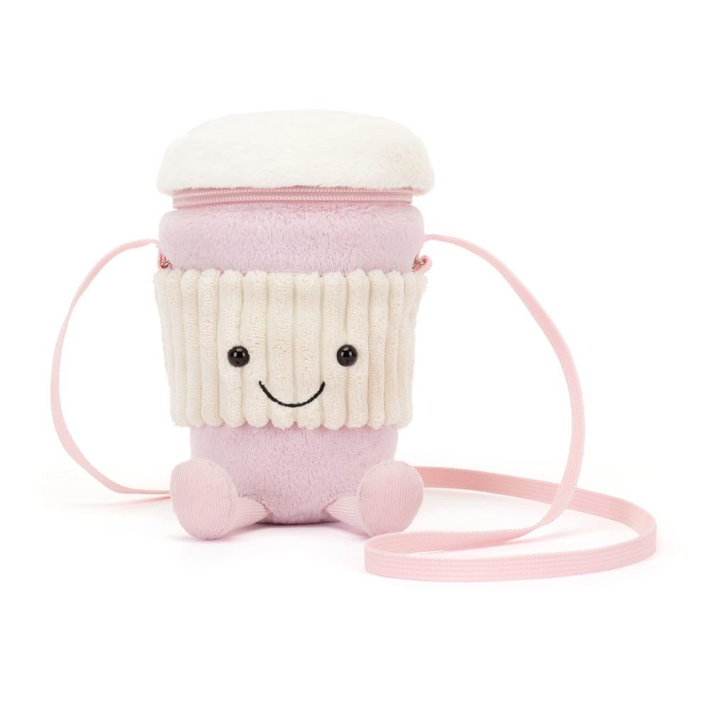 Jellycat - Sac en Peluche, Café Rose