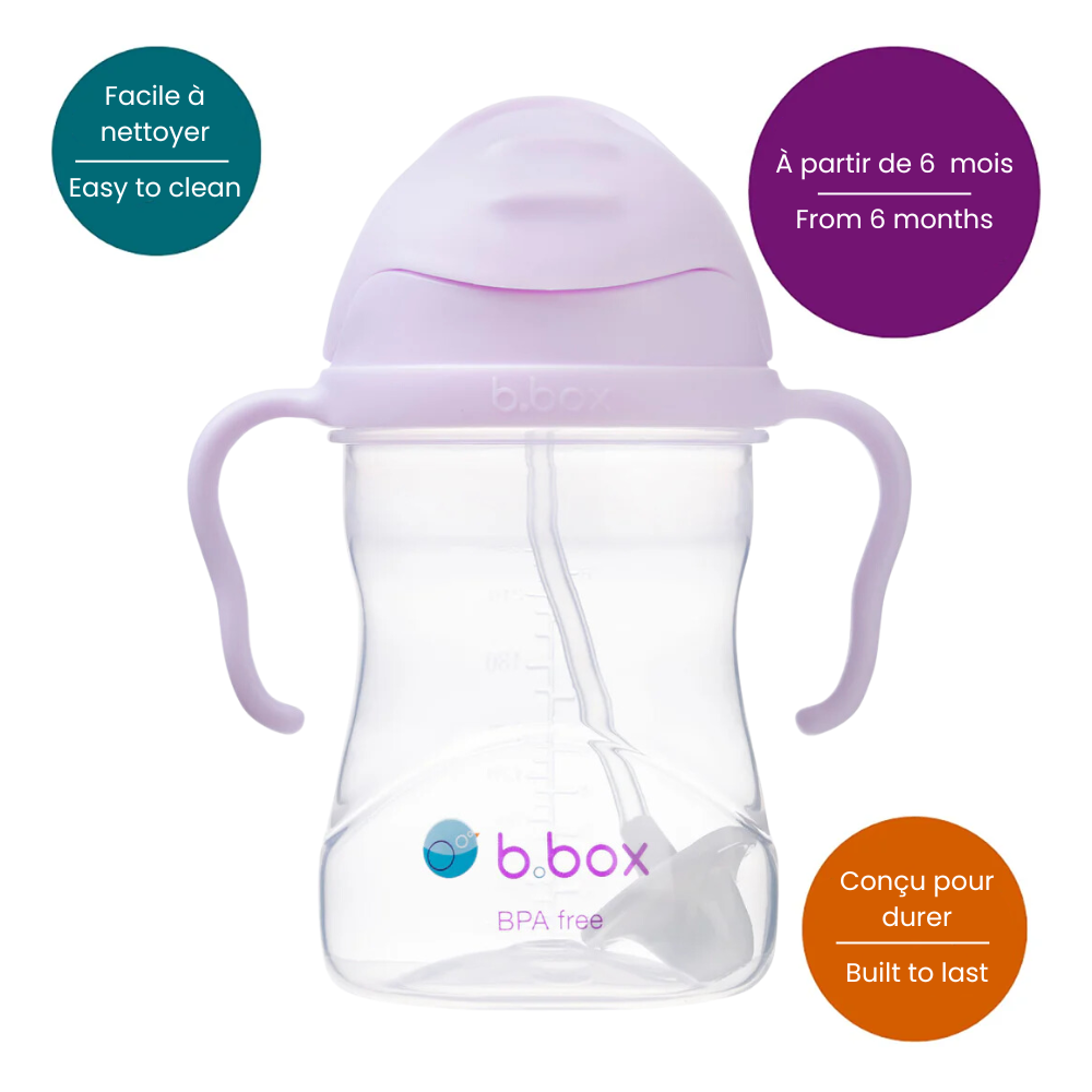 b.box - Sippy Cup with Weighted Straw, Boysenberry