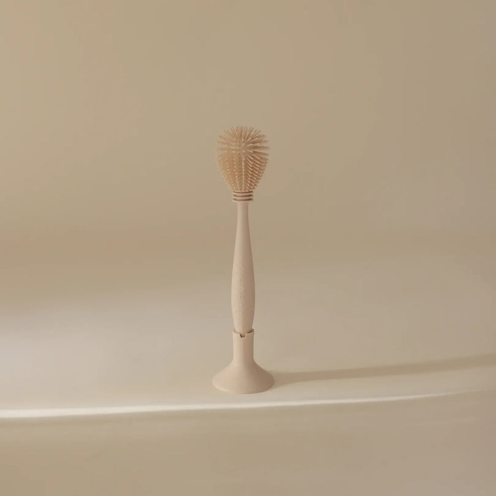 Mushie - Brosse à Biberon en Silicone, Sable