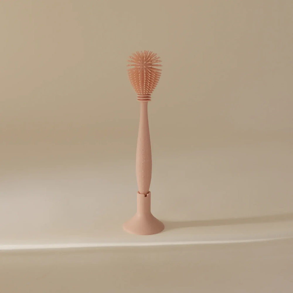 Mushie - Brosse à Biberon en Silicone, Blush