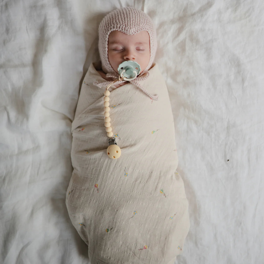 Muslin Swaddle Blanket Organic Cotton, Kites