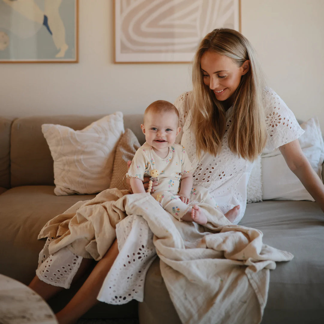 Muslin Swaddle Blanket Organic Cotton, Kites