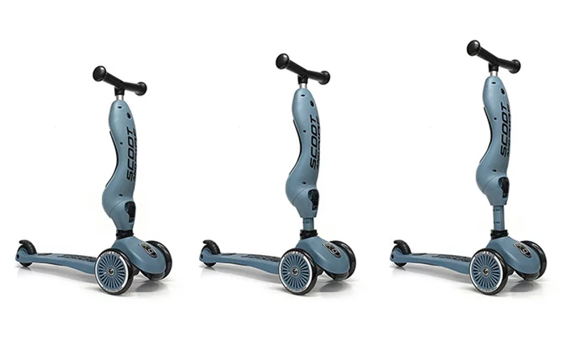 Scoot & Ride - Trottinette 2-en-1 Highwaykick 1 Lifestyle,Lignes Brunes