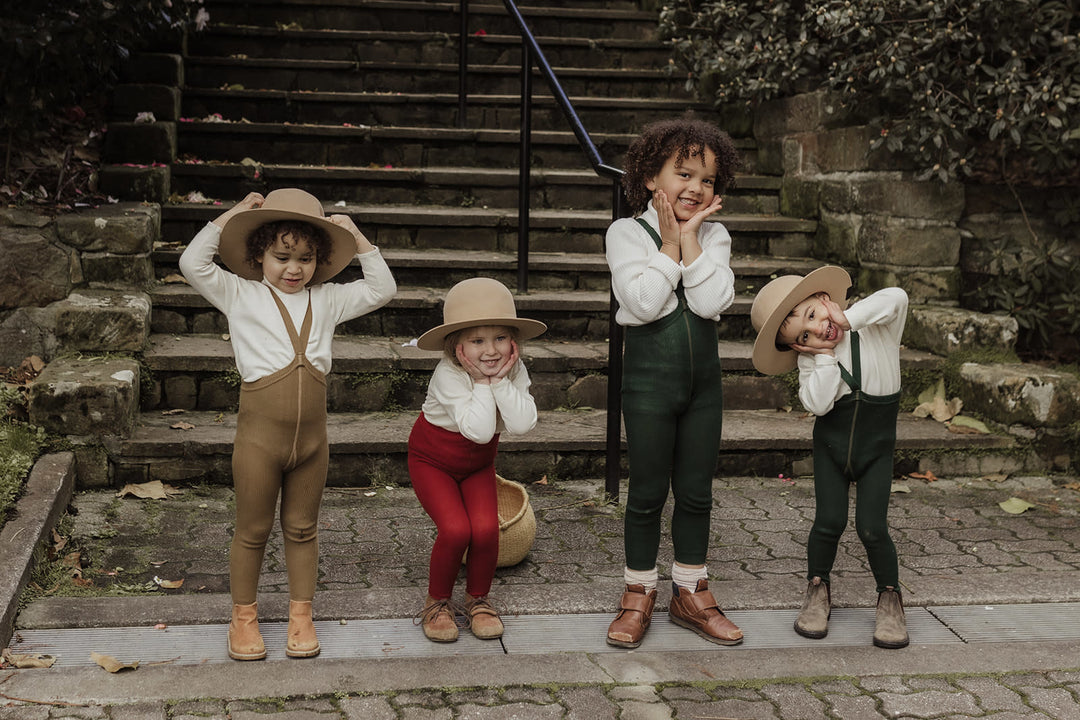 Silly Silas - Collants à Bretelles avec Pieds, Vert Forêt Foncé, 0-2 mois