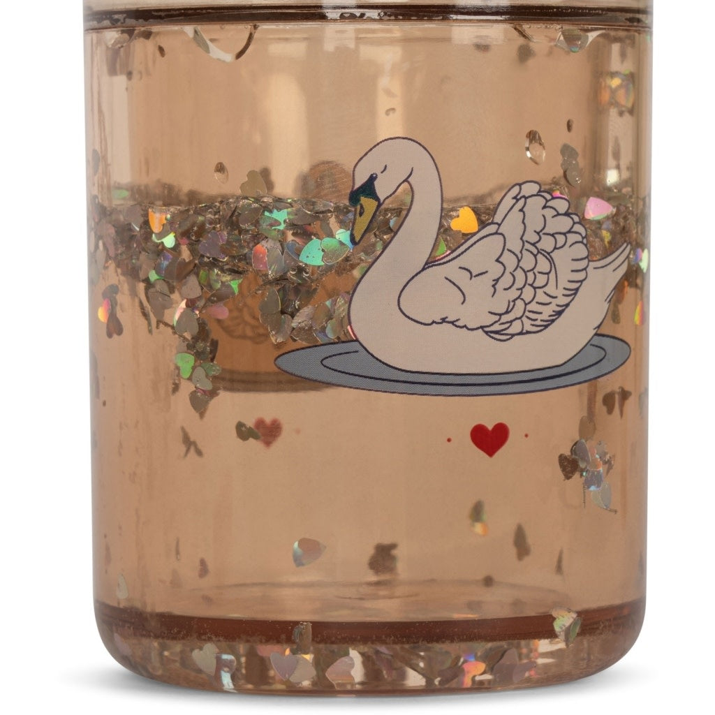 Verre avec Paillettes, Cygne