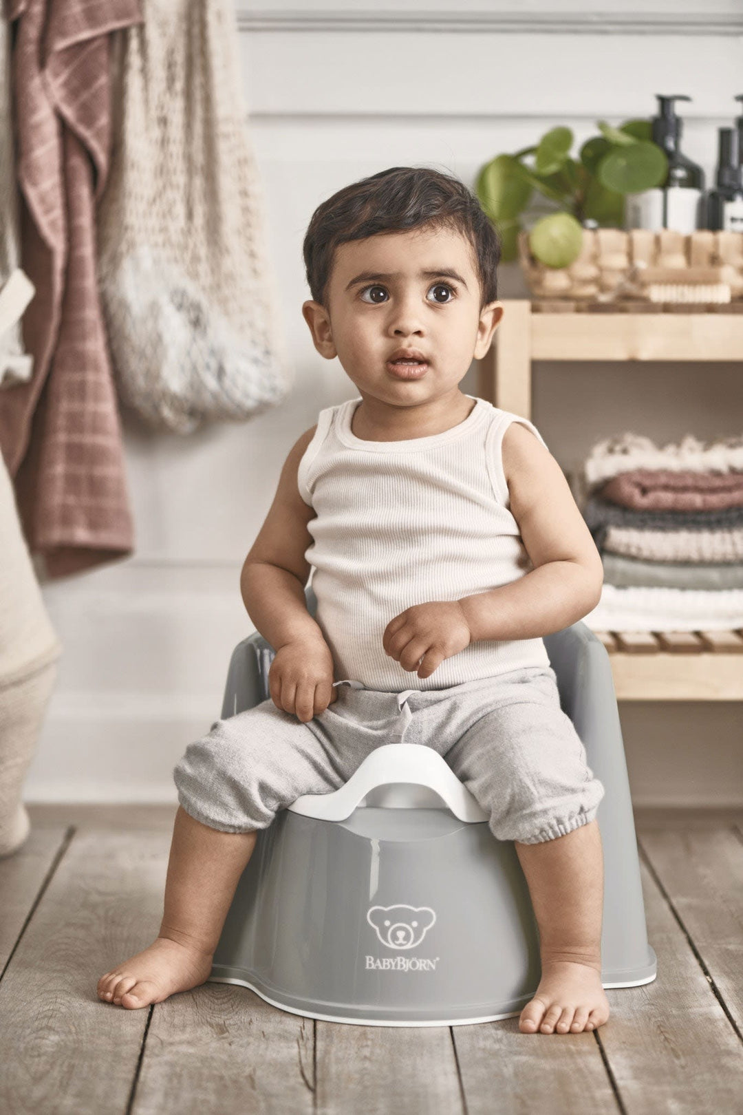 BabyBjörn - Potty Chair, Grey and White