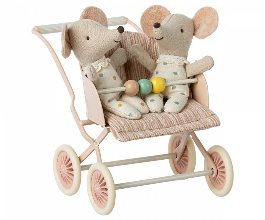 Poussette pour Bébé Souris, Rose