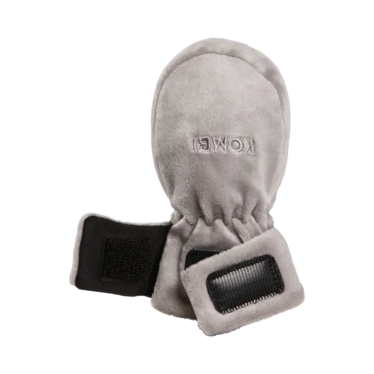 Kombi - Plush Thumbless Mittens, Platinum