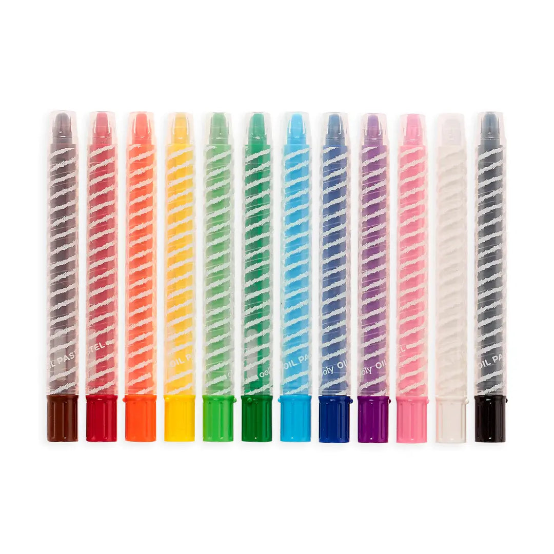 Paquet de 12 Pastels Gras Twisty Stix