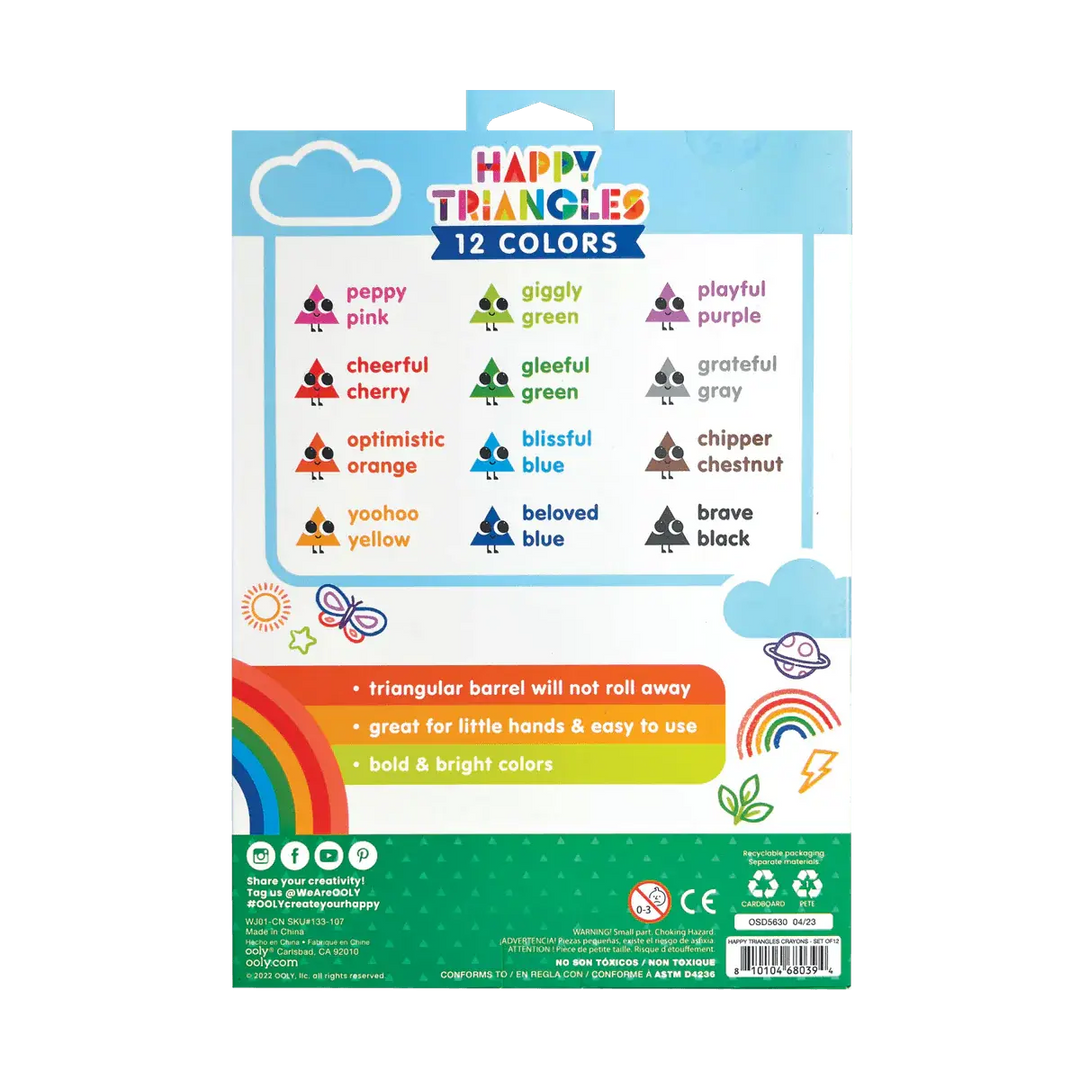 Paquet de 12 Crayons de Cire Triangles