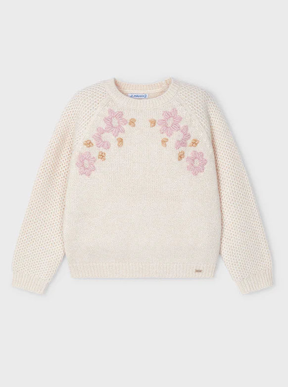 Mayoral - Chandail en Tricot, Fleurs