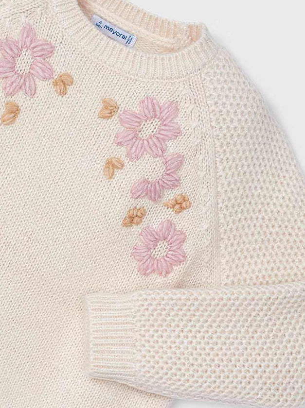 Mayoral - Chandail en Tricot, Fleurs