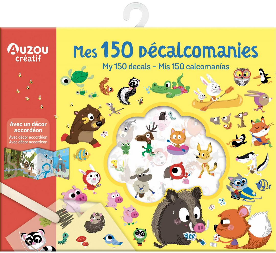 Auzou - Mes 150 Décalcomanies, Animaux