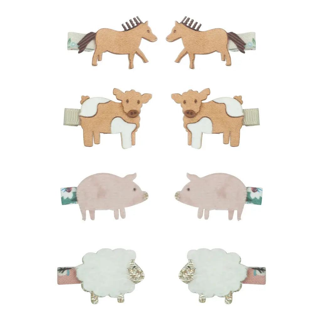 Mimi & Lula - Paquet de 8 Mini Barrettes, Ferme