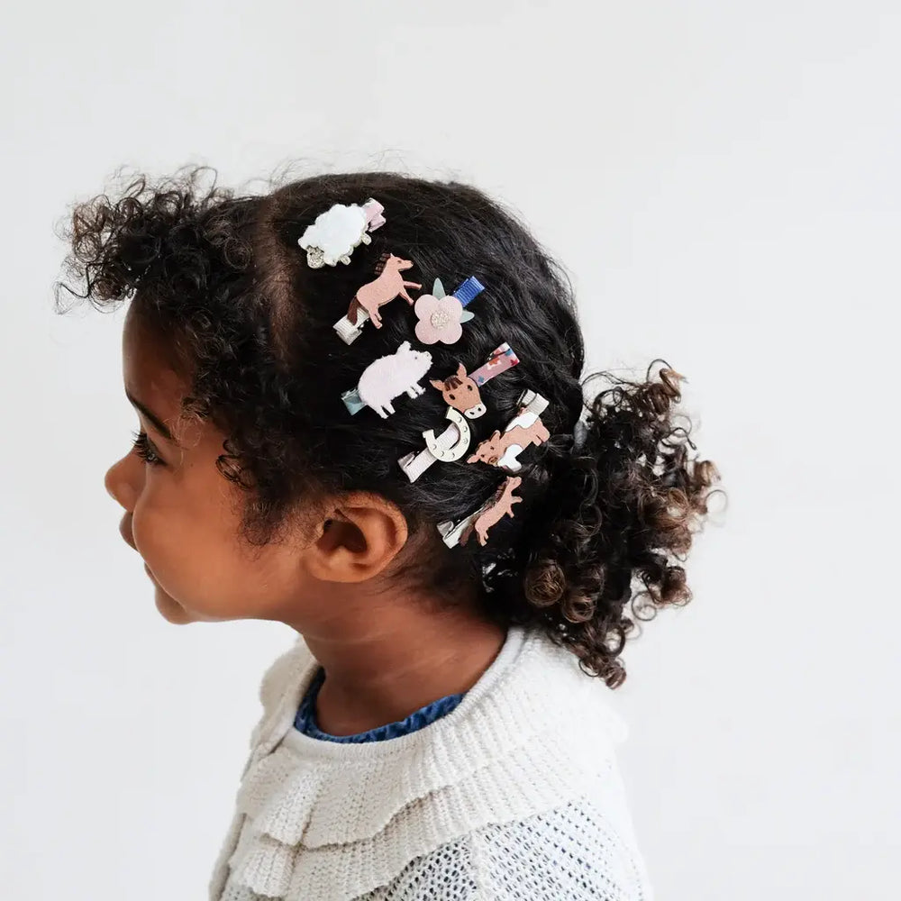 Mimi & Lula - Paquet de 8 Mini Barrettes, Ferme