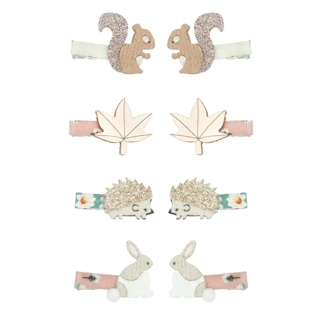 Mimi & Lula - Paquet de 8 Mini Barrettes, Boisé