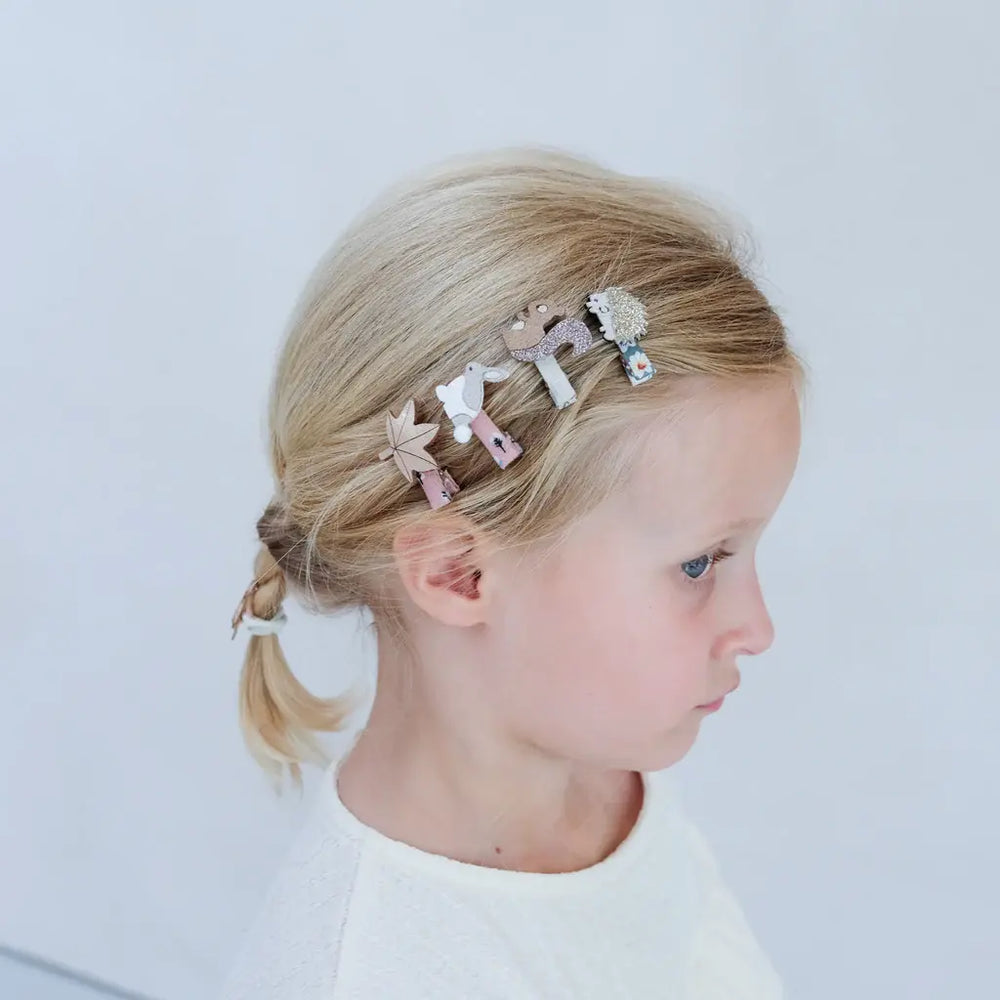 Mimi & Lula - Paquet de 8 Mini Barrettes, Boisé