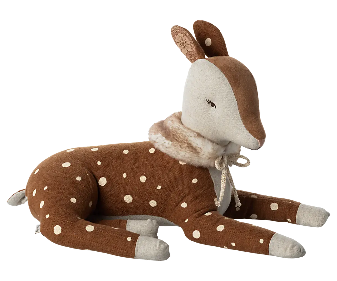 Maileg - Peluche Faon Bambi, Blanc Cassé