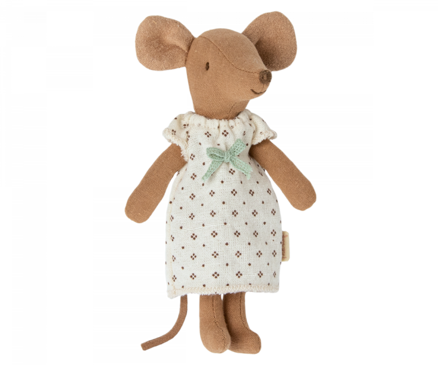 Grande Soeur Souris dans une Boîte d'Allumettes, Robe Lin