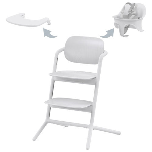 Lemo - Chaise Haute Évolutive 3-en-1, Blanc