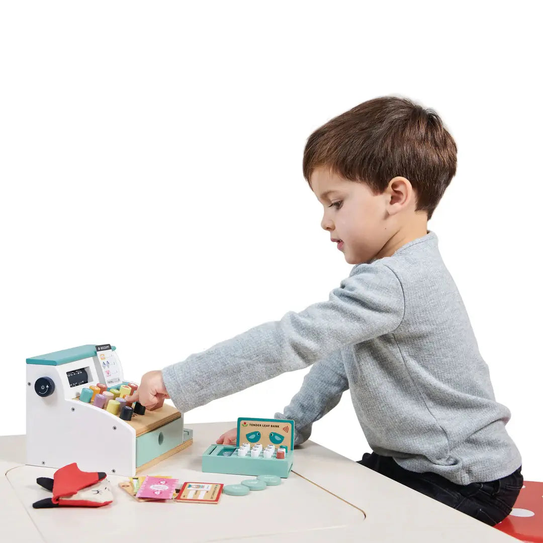 Tender Leaf Toys - Caisse Enregistreuse Till en Bois