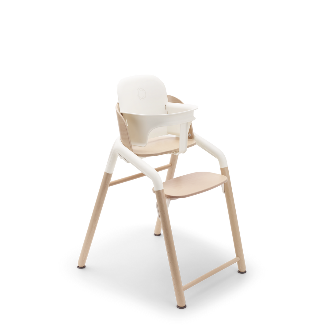 Giraffe - Complete High Chair, Neutral Wood And White