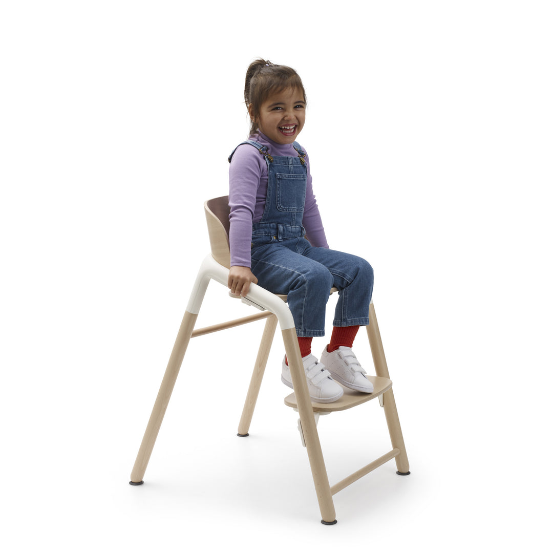 Giraffe - Complete High Chair, Neutral Wood And White