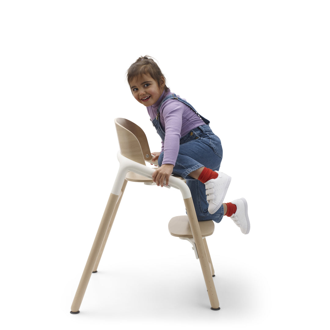 Giraffe - Complete High Chair, Neutral Wood And White