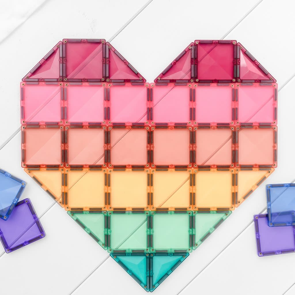 Connetix - Building Set with Magnetic Tiles, 202 Pieces Pastel Mega Pack