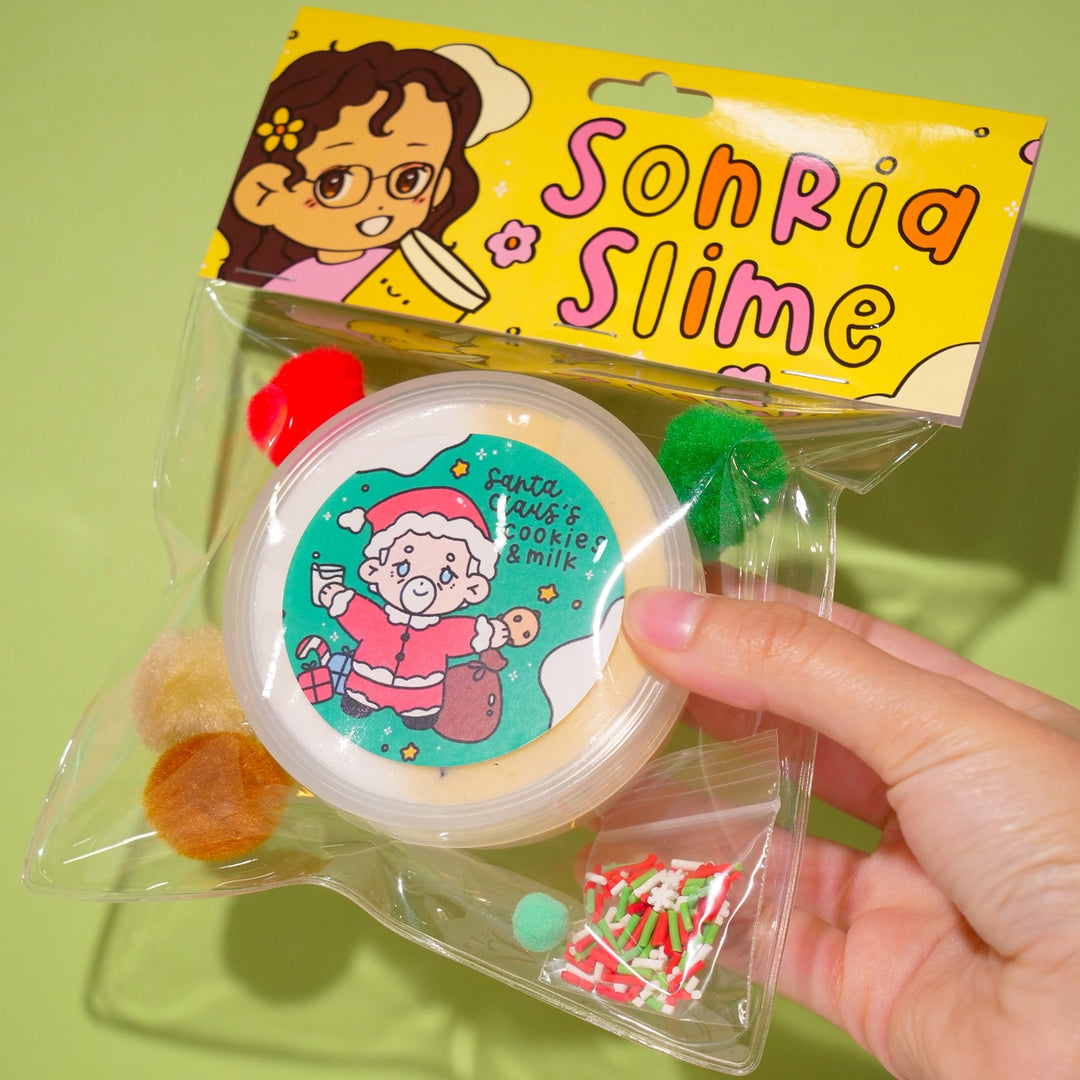 Slime Parfumée, 4oz, Biscuits et Lait du Père Noël