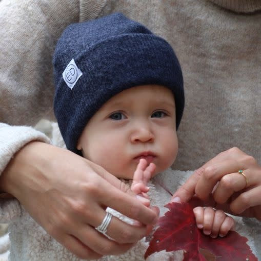 Tuque Chinée Junior, Marine