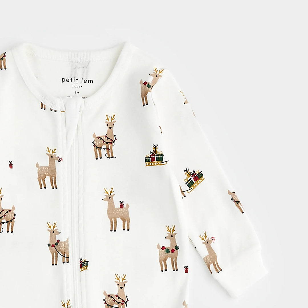 Pyjama à Pattes en Coton Biologique, Rudolph et ses Amis