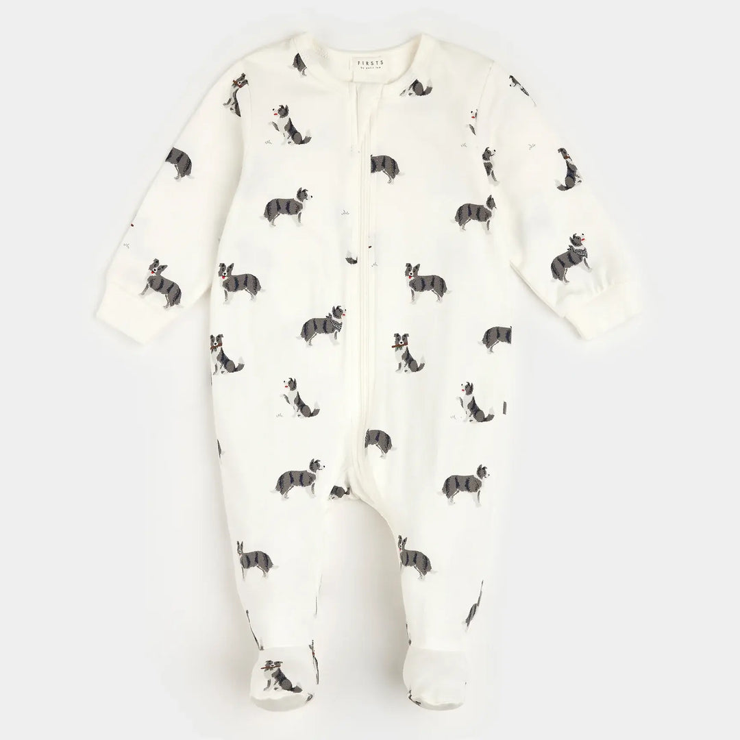 Petit Lem - Pyjama à Pattes en Coton Biologique, Bergers Australiens