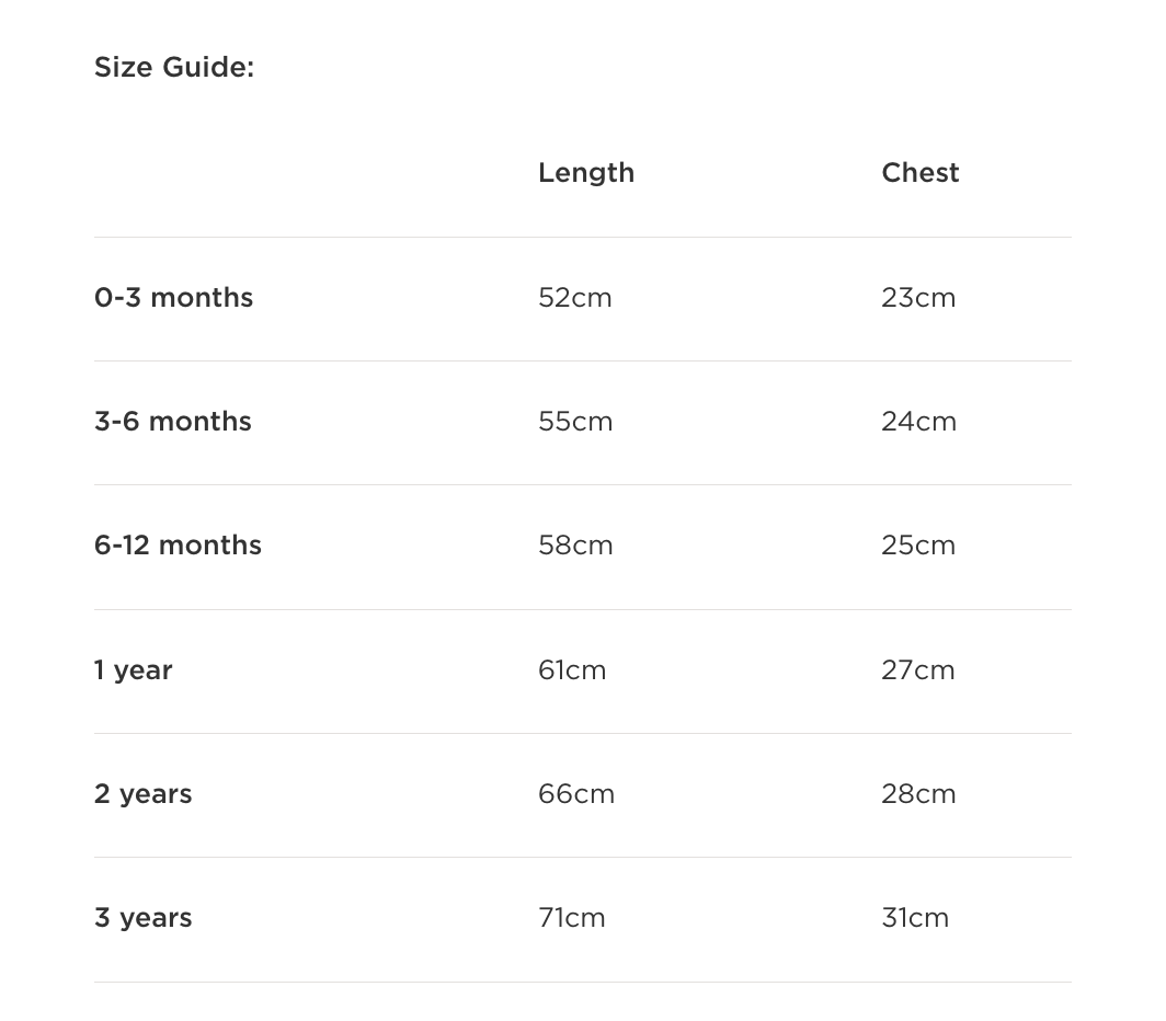 Size Chart Image