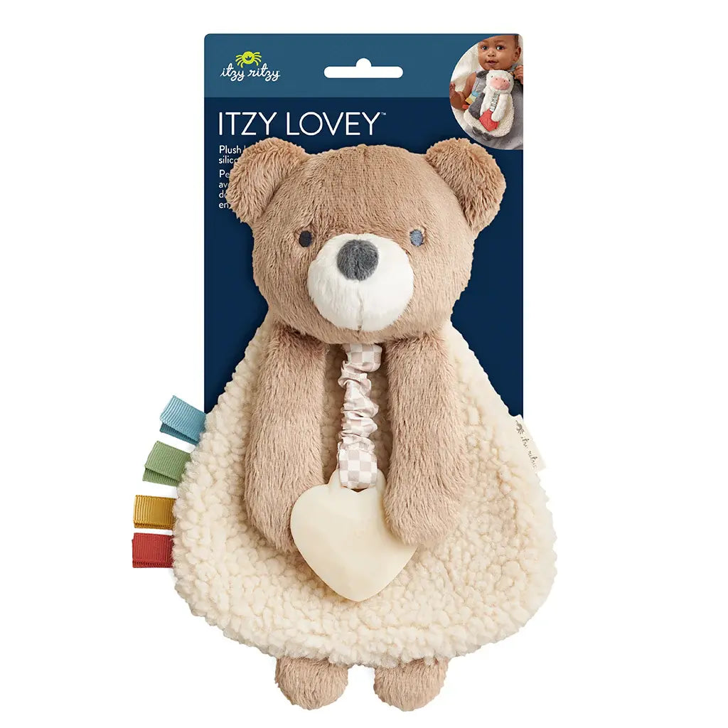 Itzy Ritzy - Peluche Apaisante avec Jouet de Dentition, Théo l'Ours