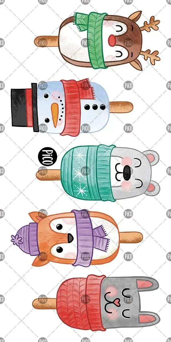 Tatouages Temporaires, Gâteaux Popsicles de Noël