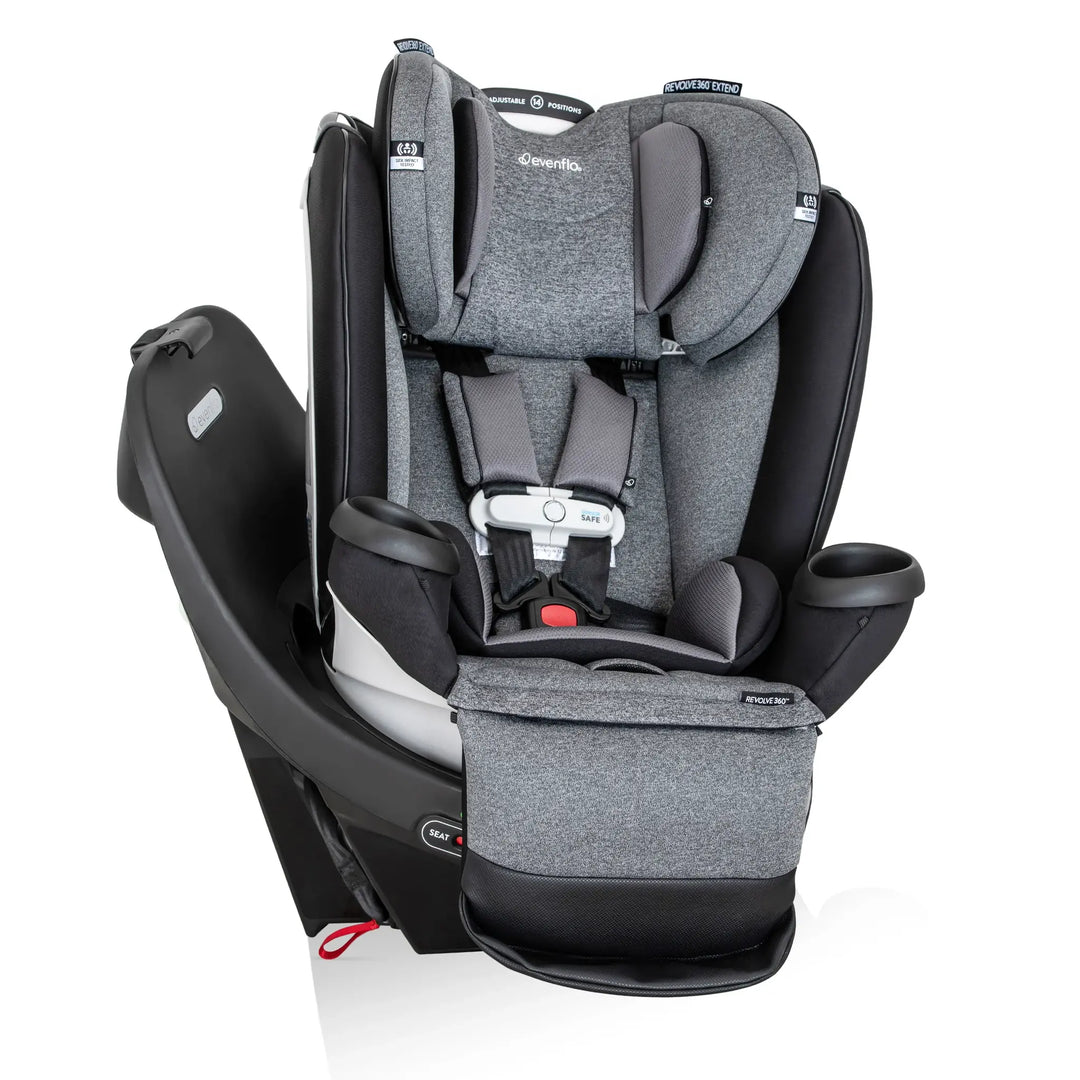 Evenflo Gold Revolve360 - All-in-One Extend Rotational Car Seat with Sensorsafe, Moonstone Gray