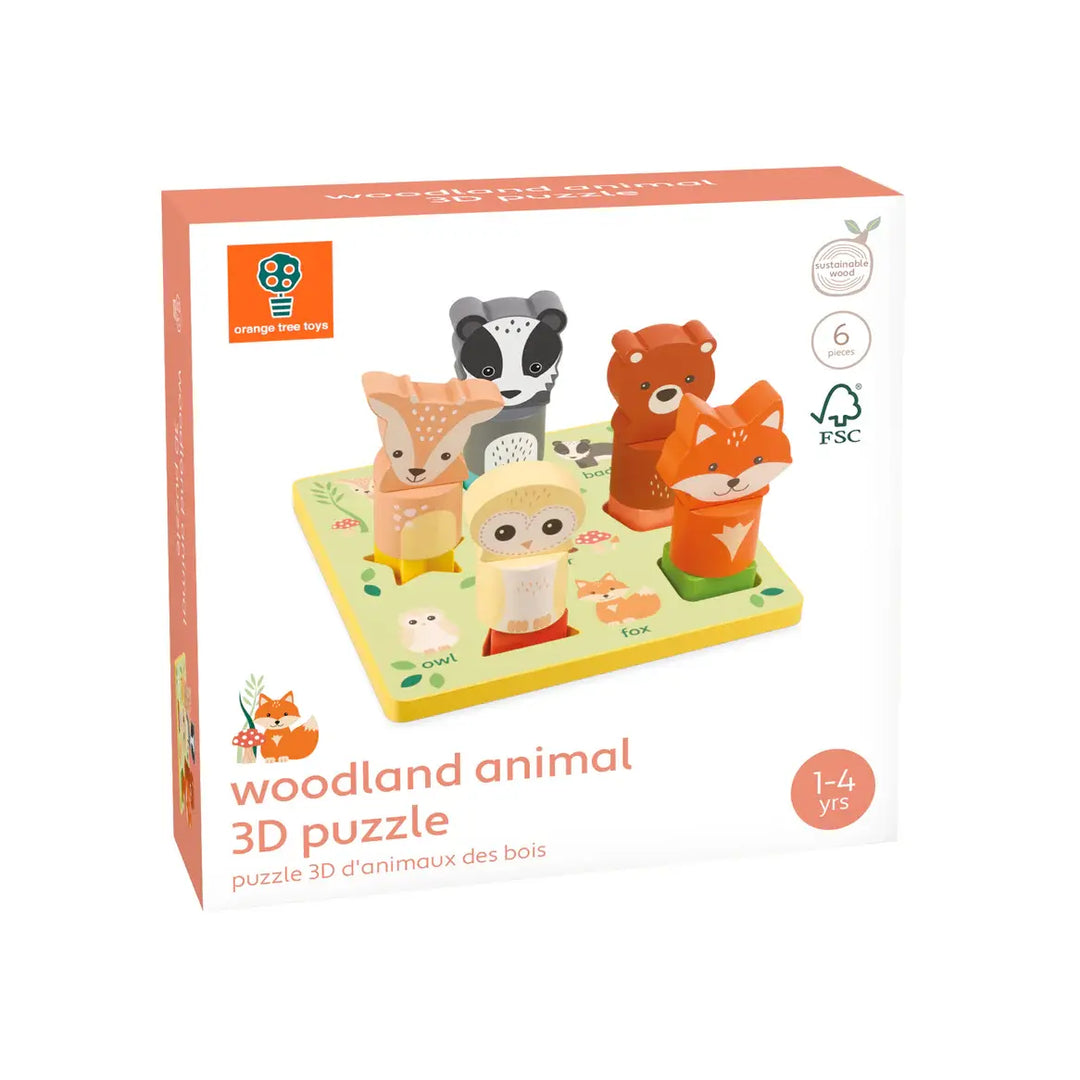 Orange Tree Toys - Casse-Tête 3D, Animaux des Bois