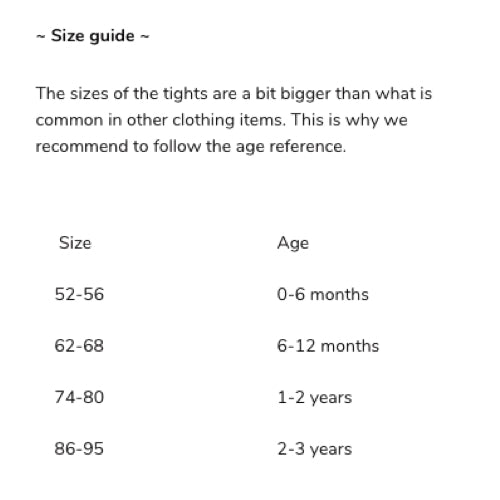 Size Chart Image