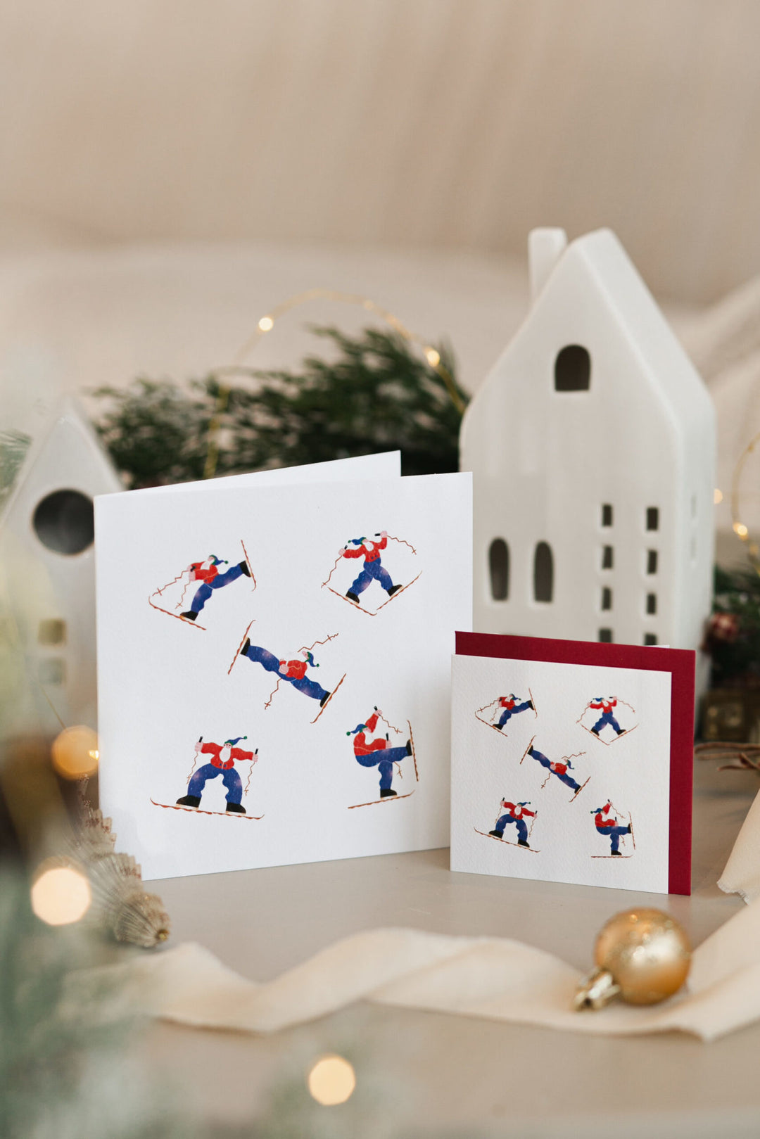 Greeting Card, Santa Claus Acrobat