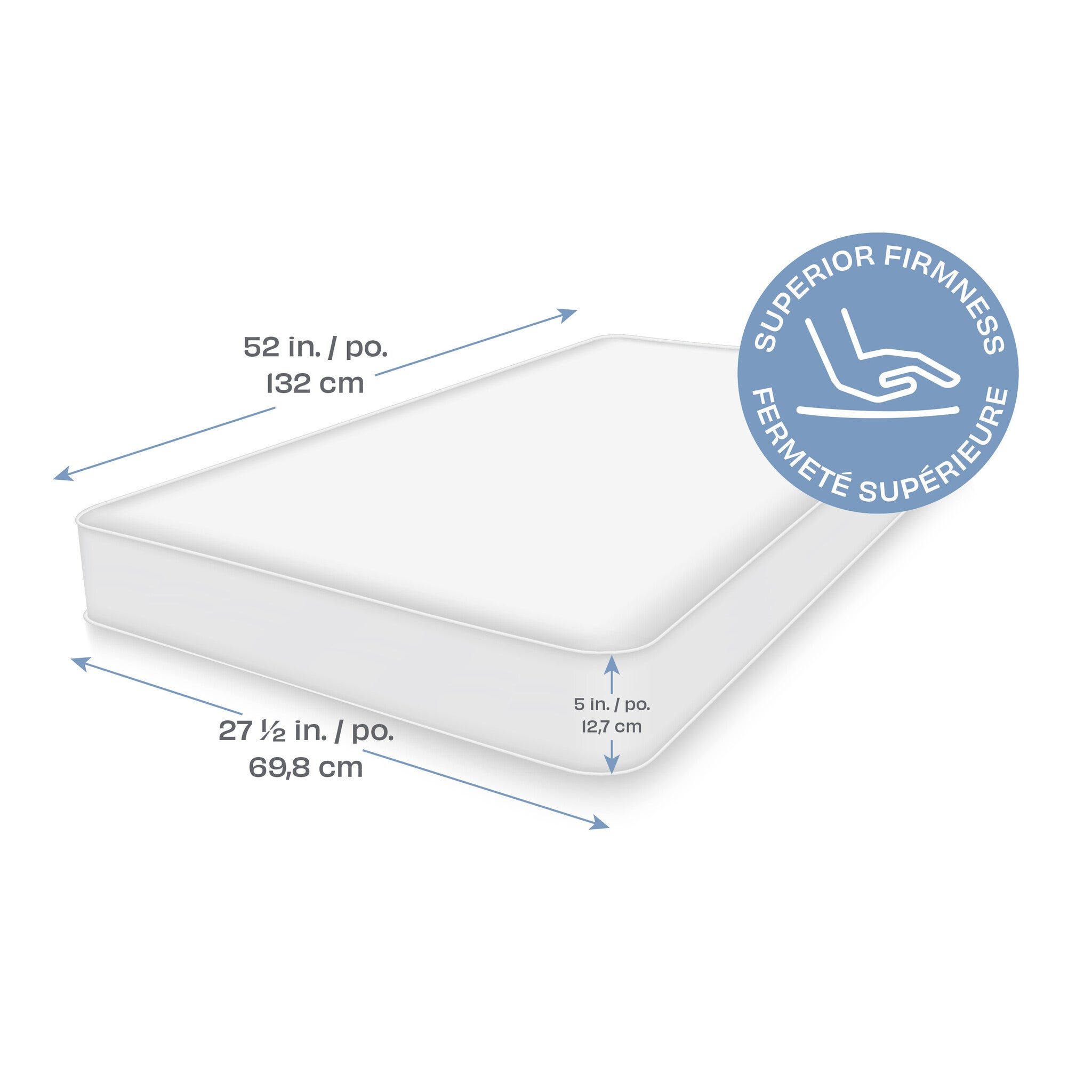 Jupiter Simmons Genesis Crib Rolled Mattress 10 Years Warranty Charlotte et Charlie