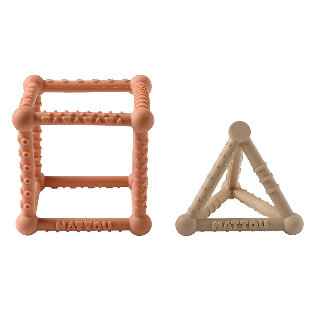 Ensemble Cube et Pyramide en Silicone, Terra et Sable