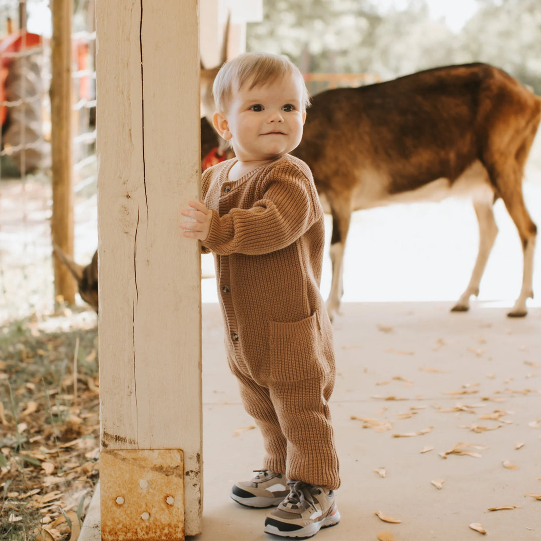 Petit Lem - Knit Romper, Amber