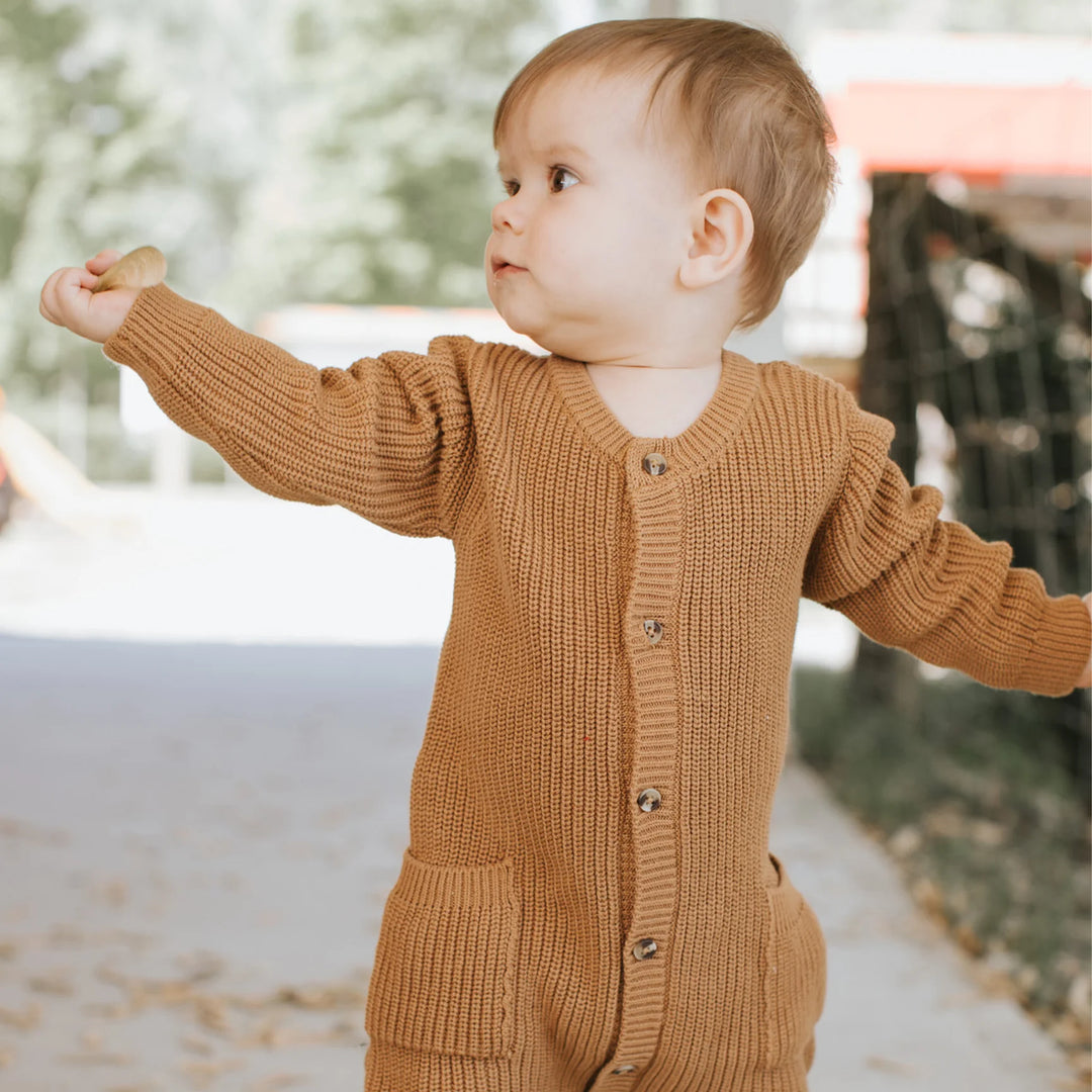 Petit Lem - Knit Romper, Amber