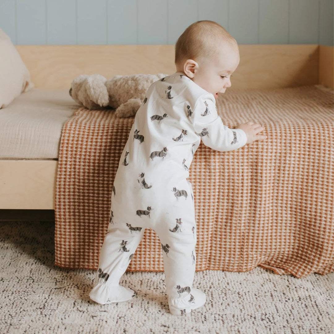 Petit Lem - Pyjama à Pattes en Coton Biologique, Bergers Australiens