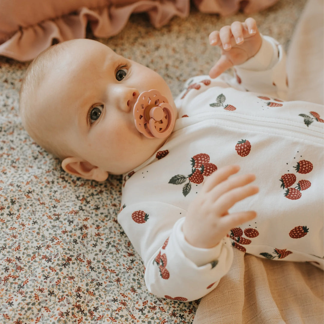 Pyjama à Pattes en Coton Biologique, Framboises