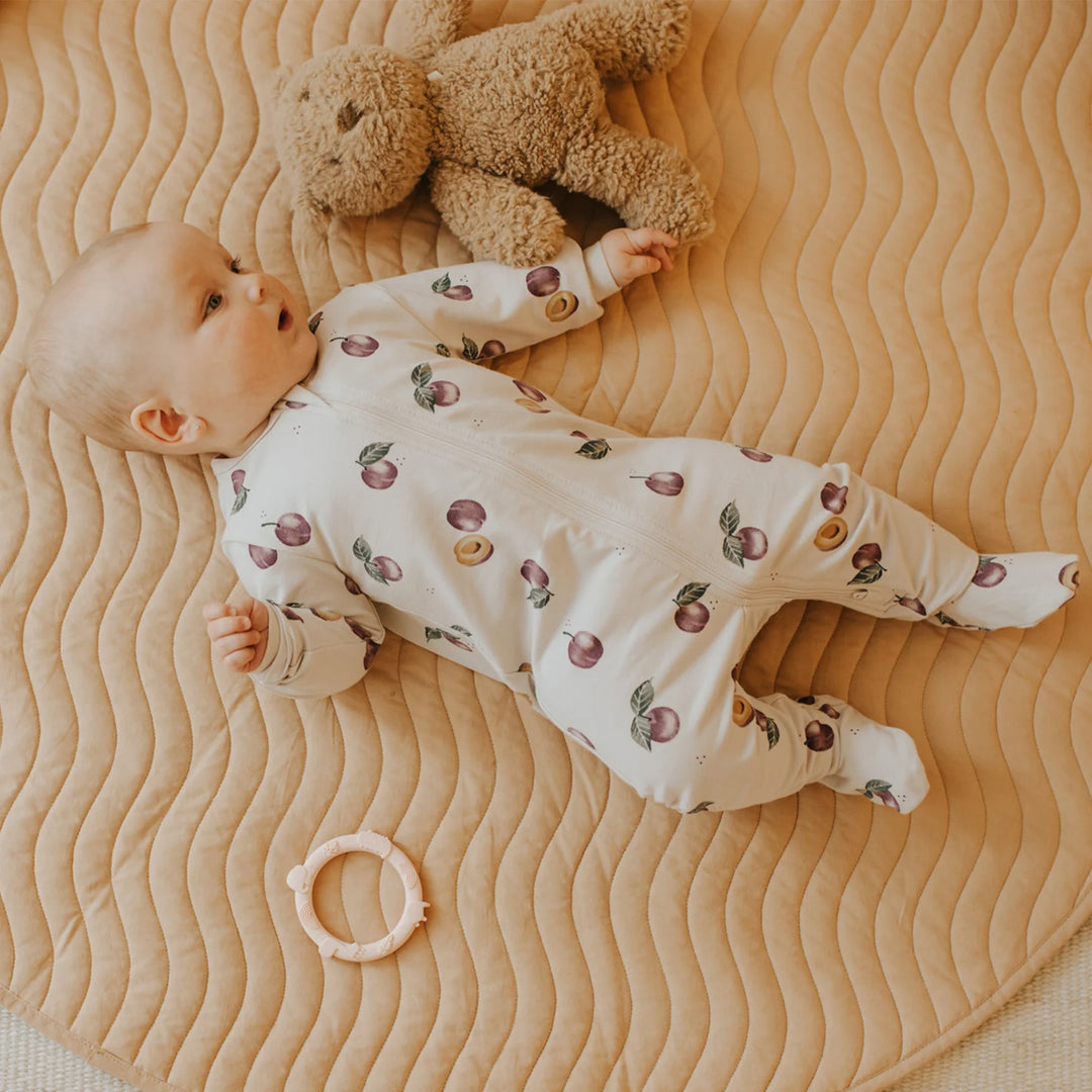 Petit Lem - Pyjama à Pattes en Coton Biologique, Prunes